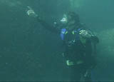 Jeff in scuba gear, diving. 